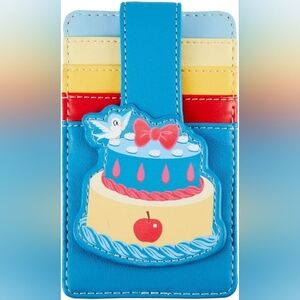 Loungefly Disney Snow White Blue and Yellow Cake Card Holder NWT